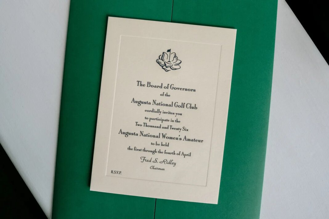 Invitations accepted to 2026 Augusta National Women's Amateur