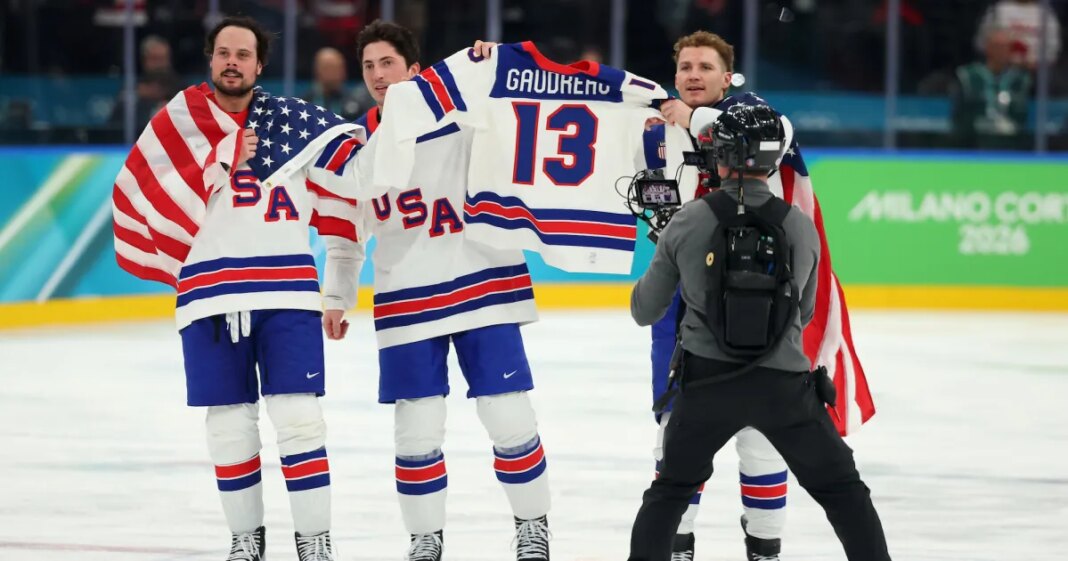 Johnny Gaudreau Honored by USA Men's Hockey After Olympic Gold Medal Win