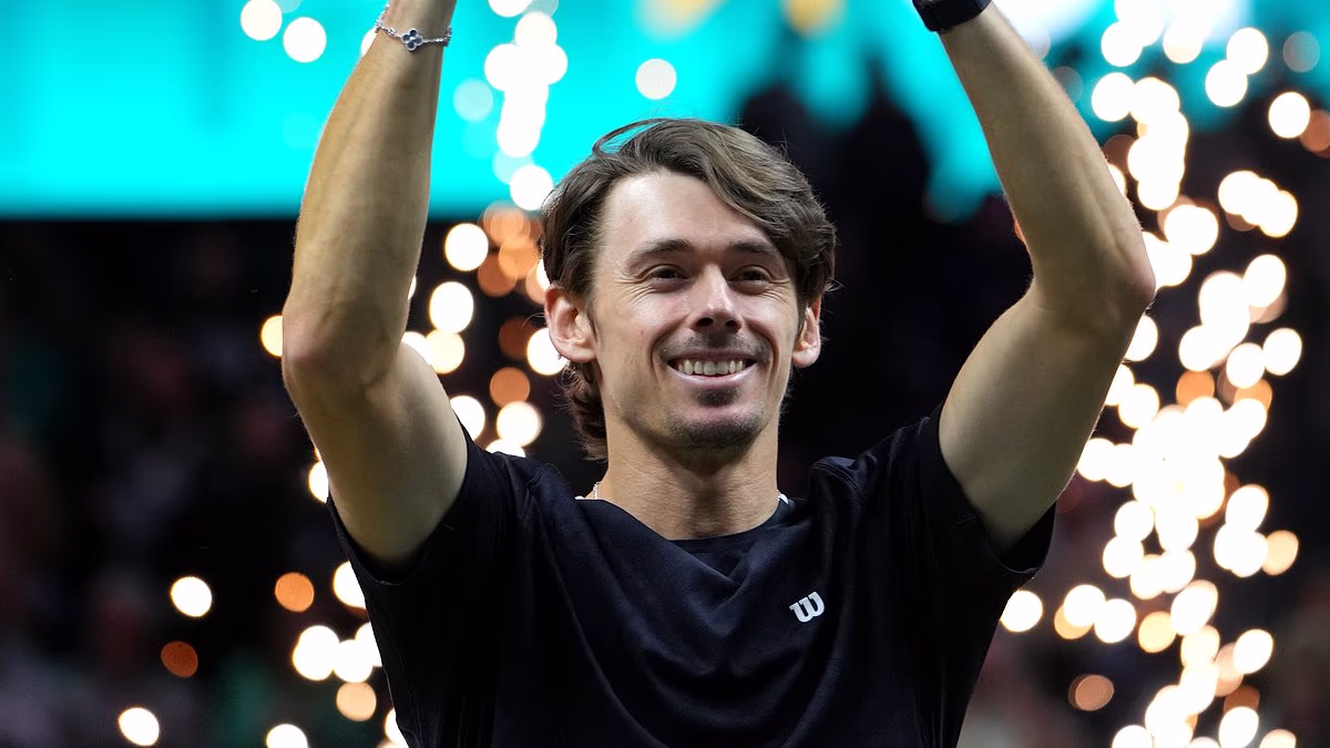 Katie Boulter's cheeky message for fiancée Alex de Minaur as the Aussie FINALLY snaps his Rotterdam title drought