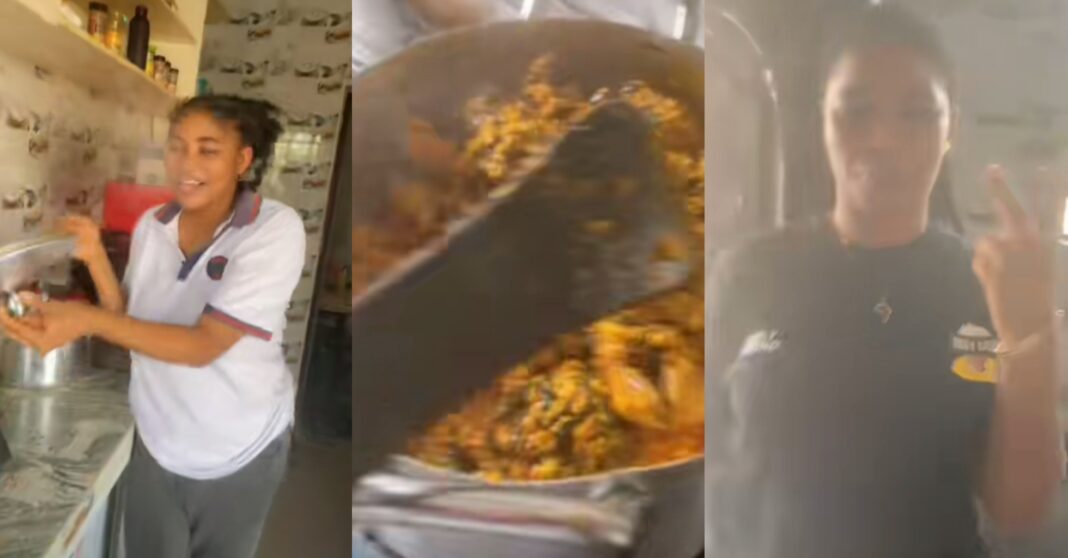 Lady who visited boyfriend’s house unannounced meets another lady, cooks with her
