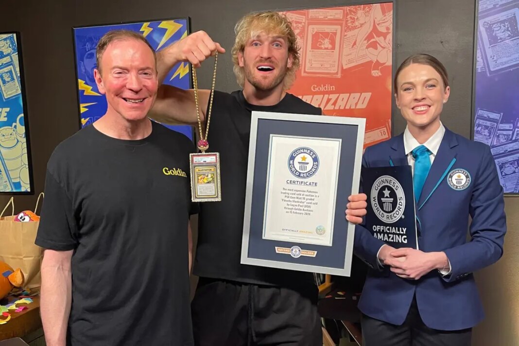 Logan Paul sells rare Pokémon trading card for whopping $16.5M at auction