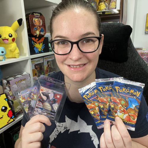 Lucy Hughes Pokemon card collector