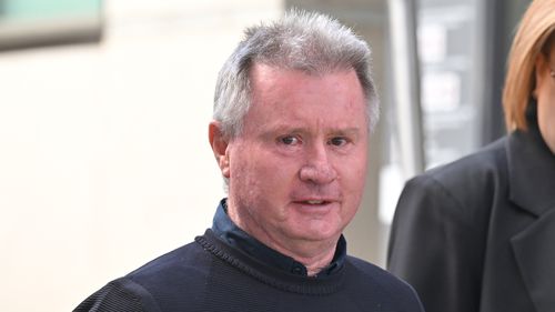 Michael Holmes leaves Queanbeyan Local Court in Queanbeyan, NSW, Monday, May 26, 2025. Michael Holmes is facing animal cruelty charges.  