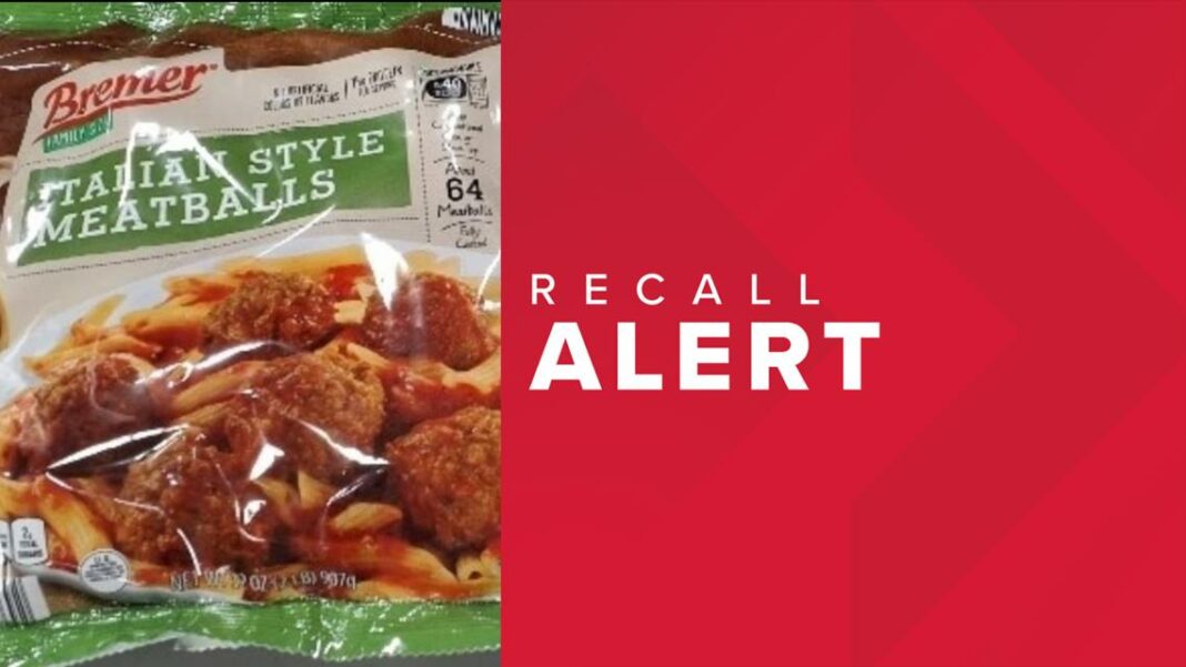 Meatballs sold at Aldi stores nationwide recalled after report of metal found inside food
