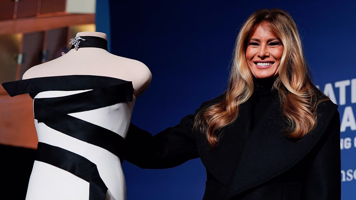 Melania reveals secret message sewn into her Inaugural ball gown