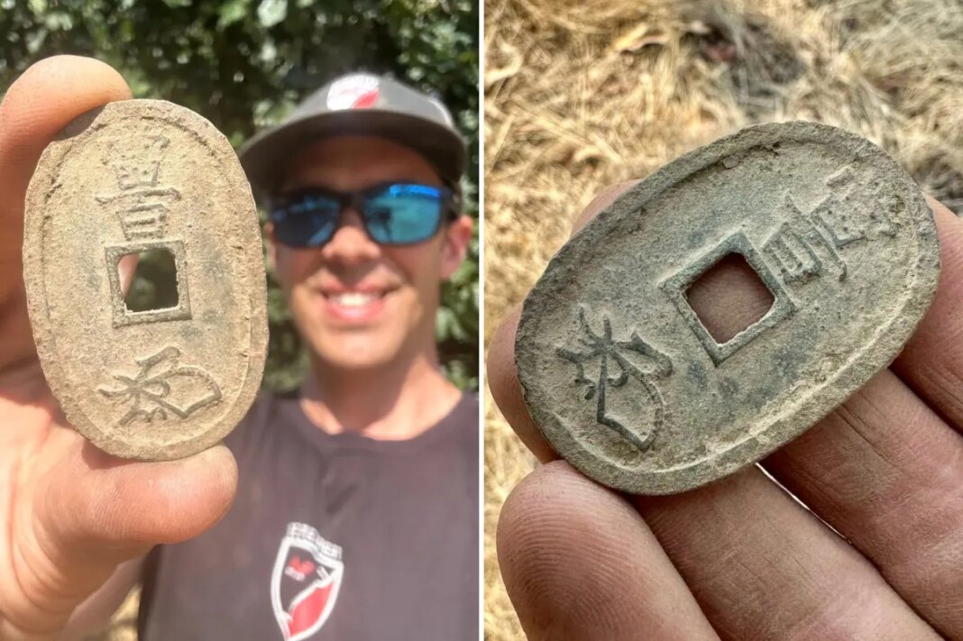 Metal detectorist exploring Australian Gold Rush campsite discovers 'extremely rare' relic