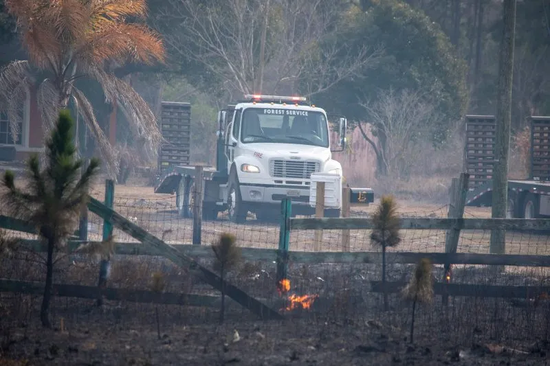 More than 30 brush fires ignite across Polk County on Sunday