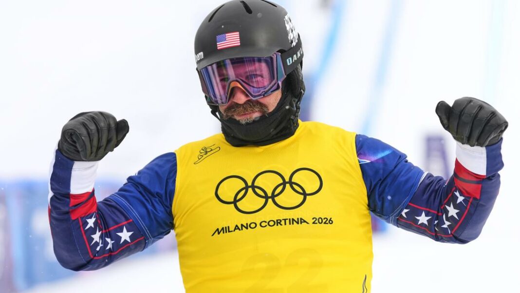 Olympic champion Nick Baumgartner prepares to defend mixed team snowboard cross medal against 'kids'