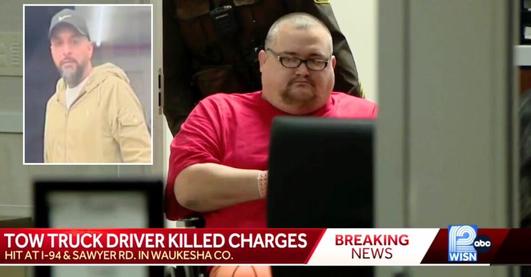 'Pushed to the side like a dead deer': Man crashed minivan into tow truck driver and killed him, then kept going at the same speed, telling a friend he thought he'd hit an animal