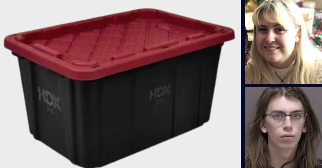 Red storage tote may be key to finding woman police say was dismembered by her boyfriend with Sawzall blade he ordered from DoorDash
