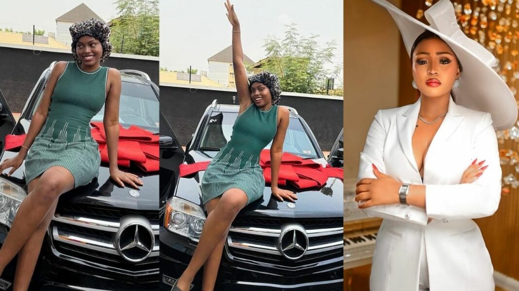 Regina Daniels surprises sister with brand-new car for her birthday