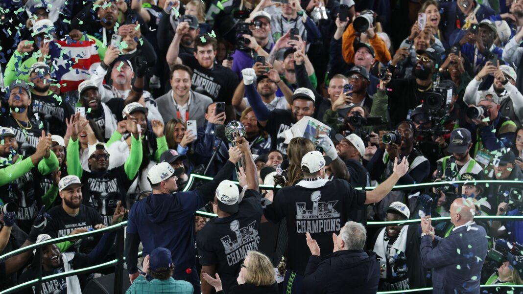 Seahawks ride their 'Dark Side' defense to a Super Bowl title, pounding the Patriots 29-13