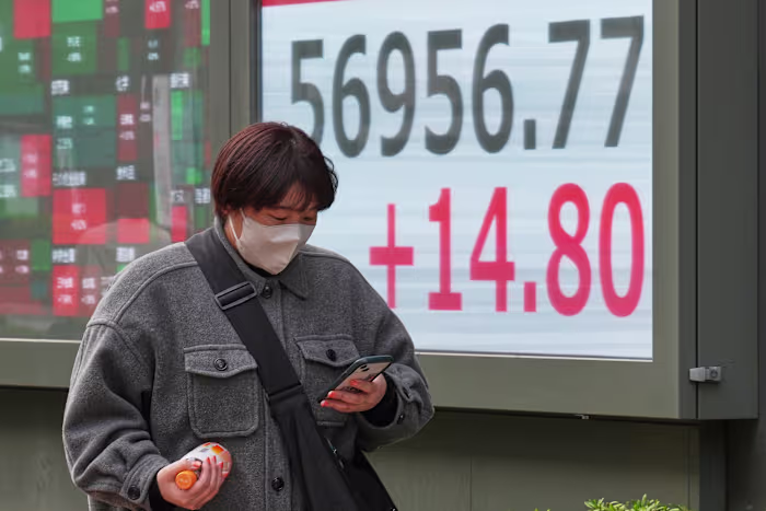 Shares fall in Japan, while most of Asia's markets are shut for the Lunar New Year holiday