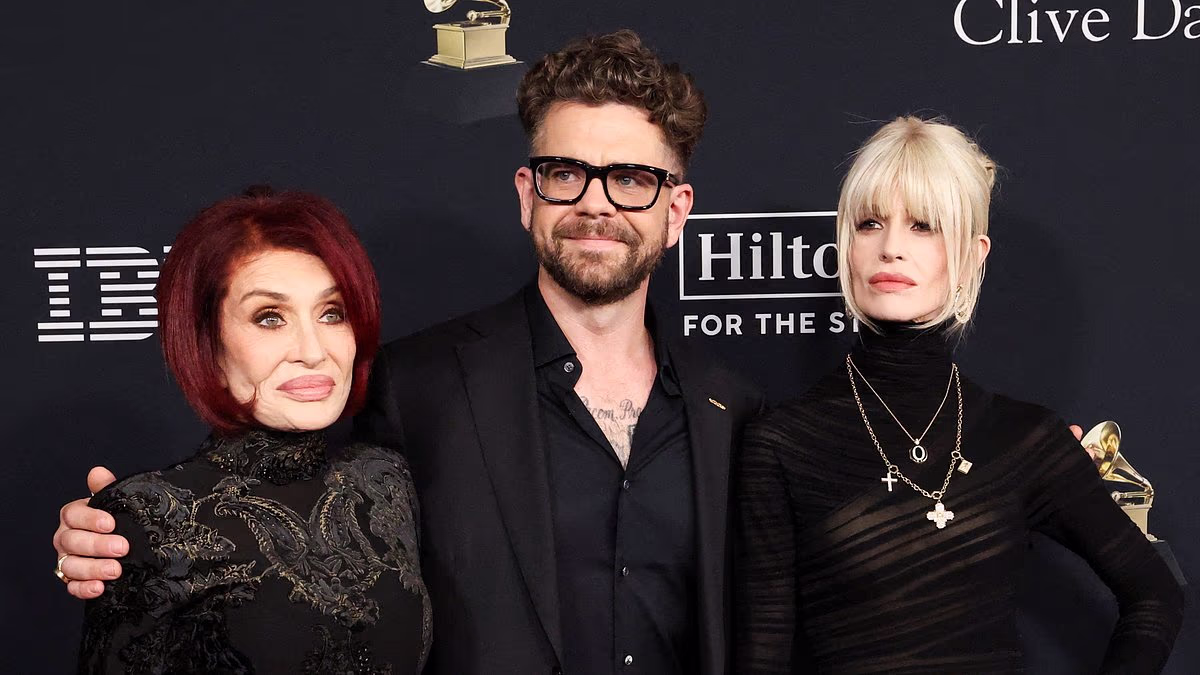 Sharon Osbourne is supported by her children at pre-Grammy gala