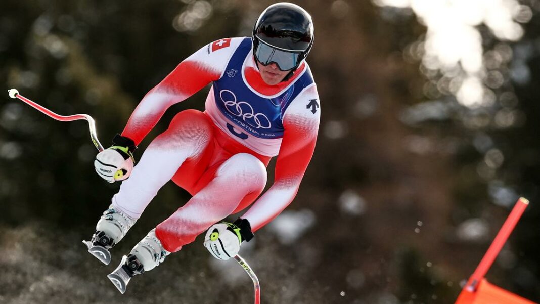 Switzerland wins first gold medal of Milan Cortina Games in men’s downhill