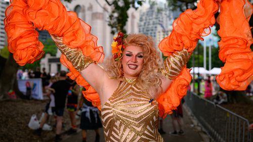 edition of the LGBTQIA+ festival is expected to draw hundreds of thousands of revellers to Sydney's Oxford Street precinct for a weeks-long program of parties, performances and community events. (Photo by George Chan/Getty Images)