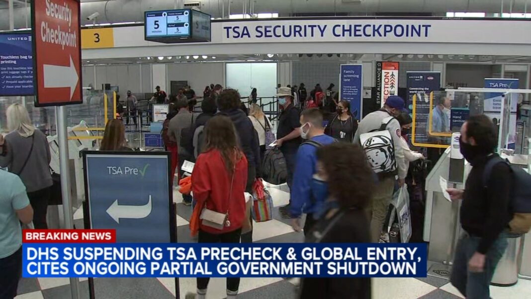 TSA PreCheck, Global Entry latest: DHS shutdown to suspend airport fast lanes at Chicago O'Hare airport starting Sunday