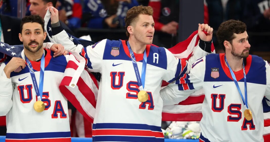 Team USA Hockey Star Honors Gaudreau Brothers After Gold Medal Game