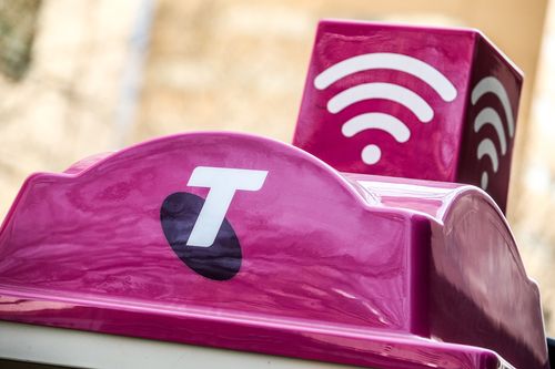 A Telstra phone and wifi booth.