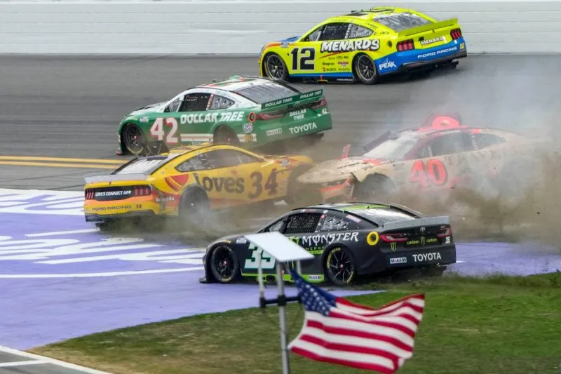 The Big One comes early in the Daytona 500 and involves several top contenders