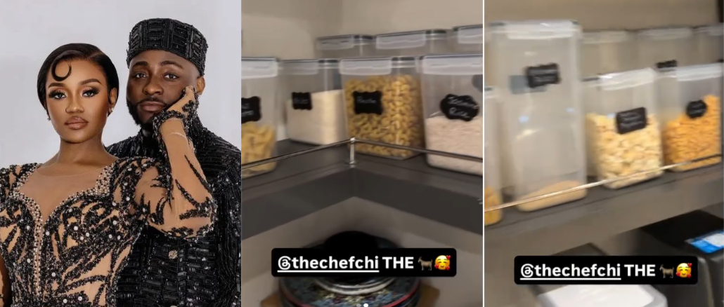 “Too Simple For A Billionaire’s Wife”- Netizens Reacts As Davido Shows Off Chioma’s Kitchen