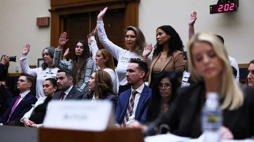 Pam Bondi refused to turn around to face victims of Jeffrey Epstein.