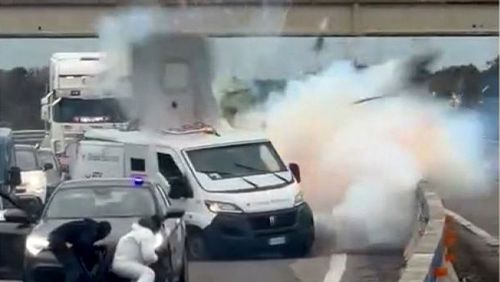 Two arrested in Italy over armed robbery on security truck