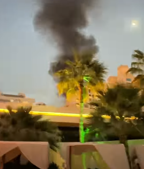 Dubai hotel explosion in missile strike