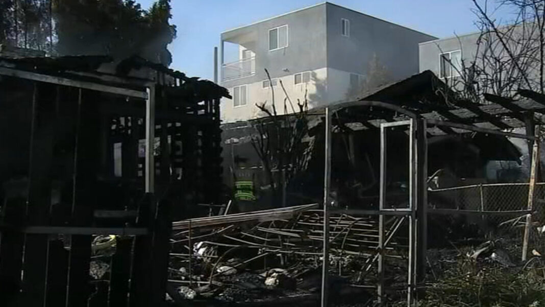 2 pet dogs killed after fire from vacant home spreads to family home in Larchmont, Los Angeles, California