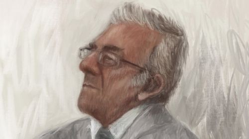 Easey Street murder accused Perry Kouroumblis, depicted in a court sketch at Melbourne Magistrates Court on October 29, 2025.