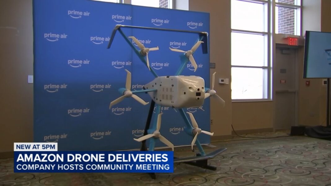 Amazon shows off delivery drones coming to Markham, Matteson areas soon at Tinley Park's Convention Center