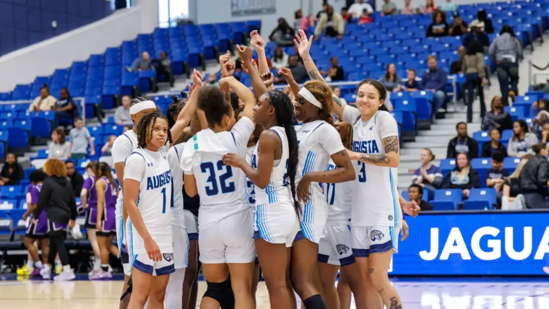 Augusta University women upset No. 8, advance to Peach Belt championship