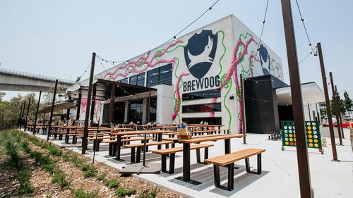 An exterior shot of BrewDog DogTap in Murarrie, Brisbane is one of five BrewDog locations in Australia.