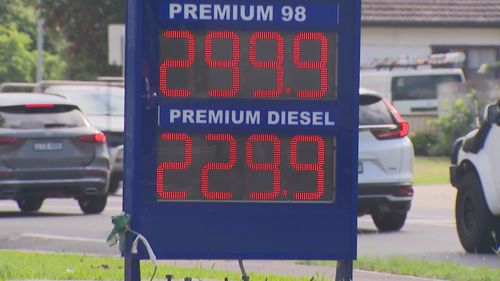 Petrol selling for 299.9 cents a litre on March 6, 2026.