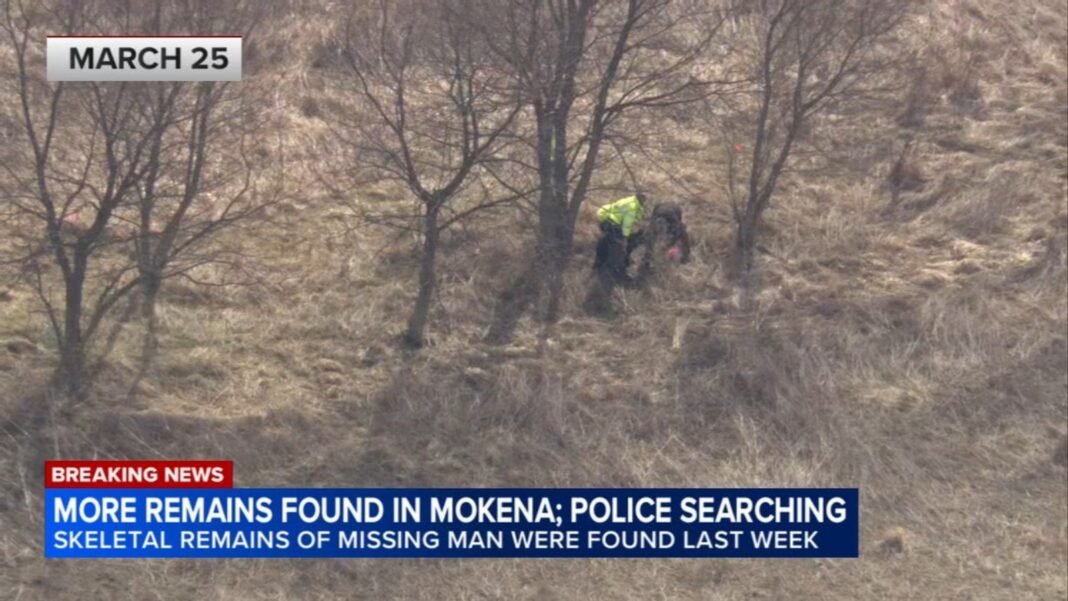 Bones found in Mokena, Illinois: More remains found at Townline Road and Oakwood Drive, where bones of Terhan F. Gordon recovered