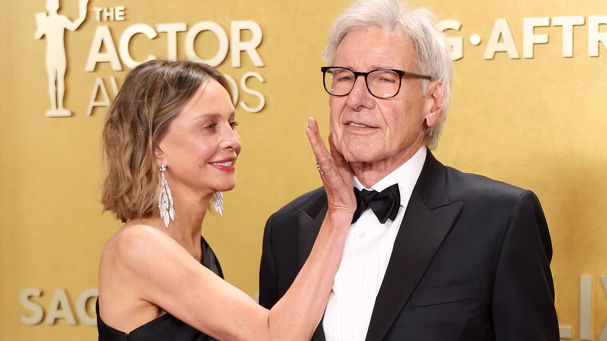 Calista Flockhart dotes on husband Harrison Ford at Actors Awards 2026