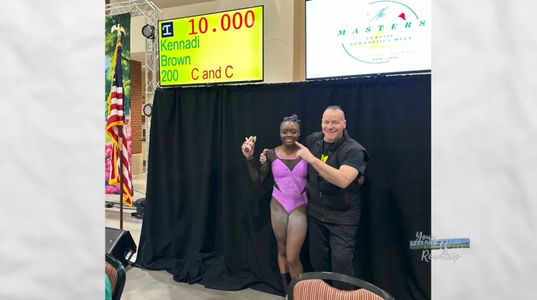 C&C Gymnastics celebrates Compulsory Club of the Year win, and gymnast Kennadi Brown