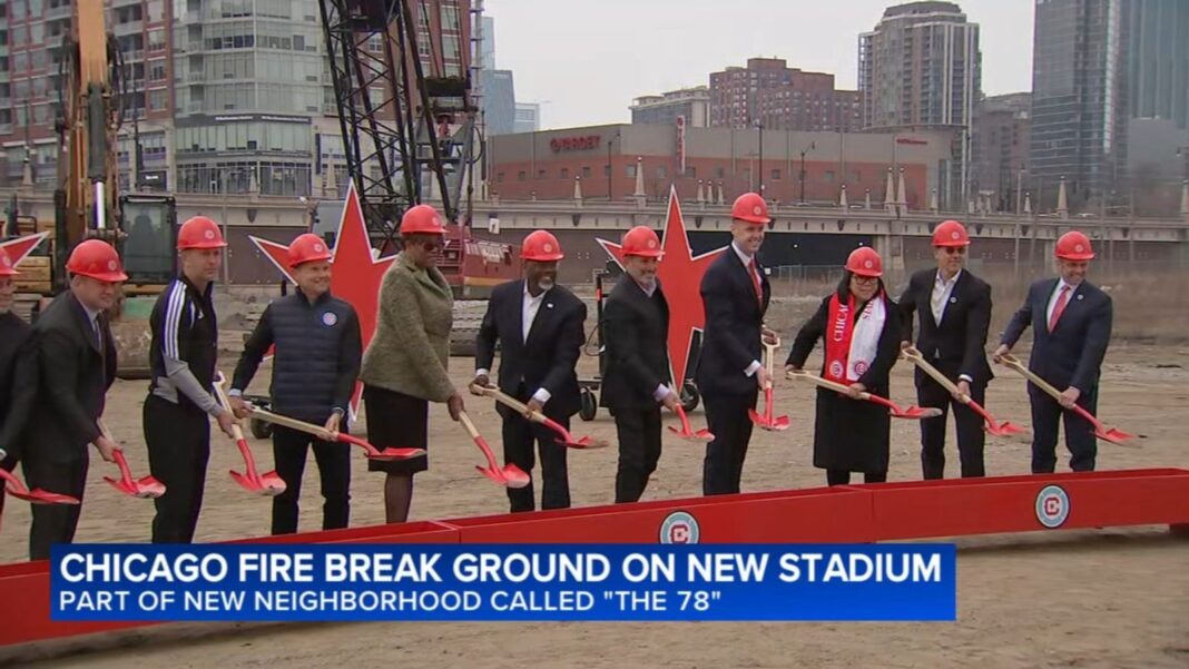 Chicago Fire Football Club breaks ground on stadium at The 78 site in South Loop