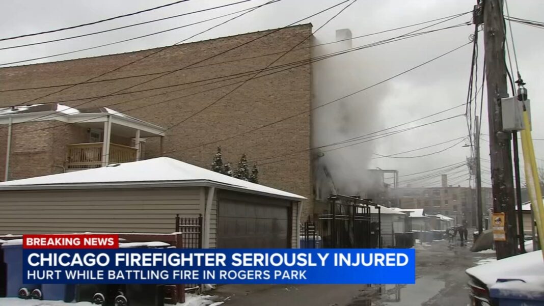 Chicago, Rogers Park fire: Firefighter critically hurt amid blaze in 1700-block of West North Shore Avenue at Clark, CFD says