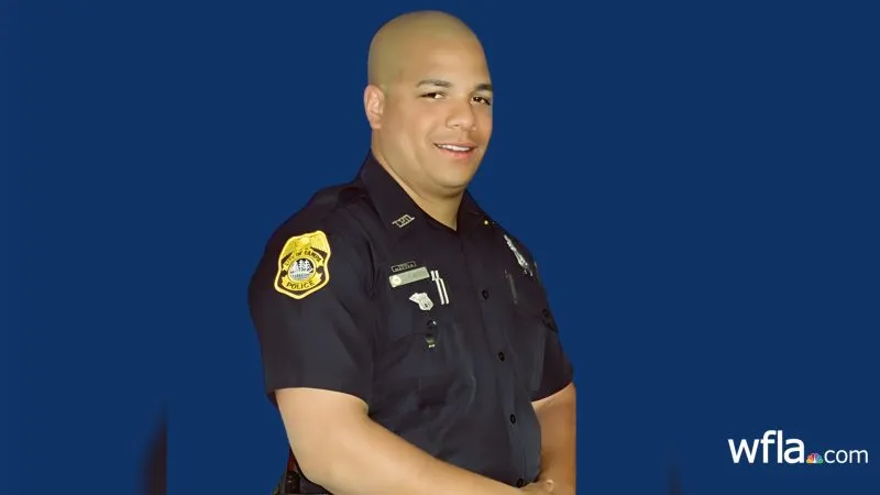 City shines blue to honor fallen Tampa officer who died in the line of duty