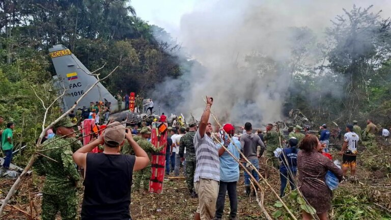 Tragic Military Plane Crash in Colombia Claims 66 Lives, Confirms Armed Forces Chief