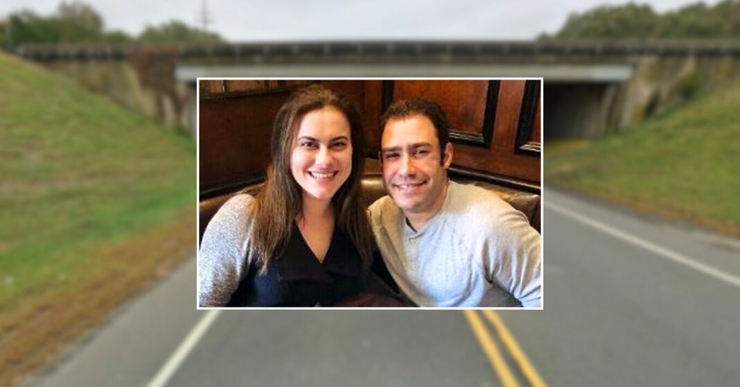 Cop on his way to work becomes 'airborne' after driving GMC Canyon pickup off overpass and lands on married couple below, killing them
