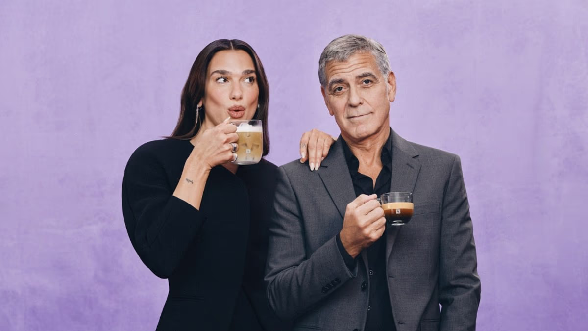 Dua Lipa teams up with George Clooney to reboot his Nespresso campaign