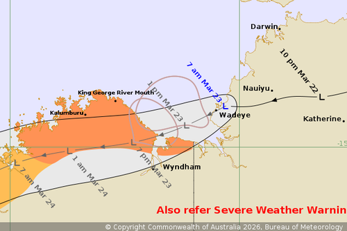 Ex-Tropical Cyclone Narelle dumps heavy rain on march across Top End