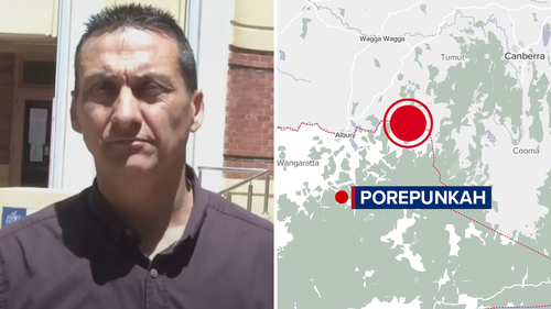 Art for the Nine.com.au homepage of Dezi Freeman, who was reportedly shot dead in Victoria's north-east.