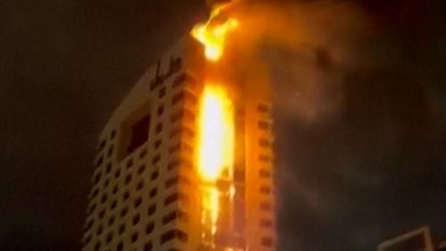 Fire tears through Kuwait government building as Iran strikes neighbours