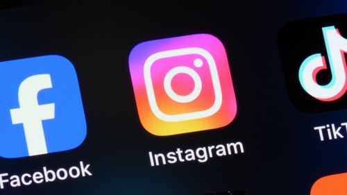 Toronto, Canada - August 22, 2024:    Popular social media apps on an Apple iPhone: Facebook, Instagram, TikTok, Threads, X (formerly Twitter), and Reddit.