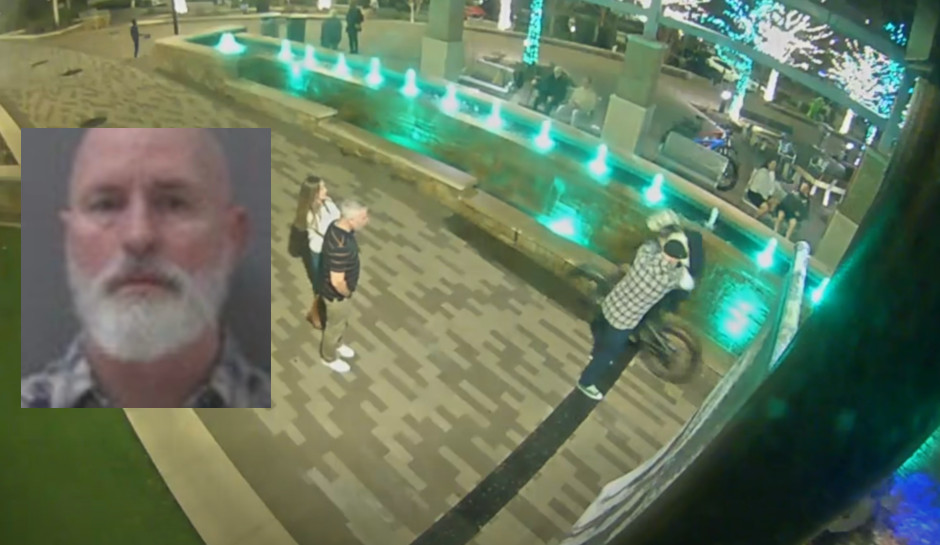 Georgia Man Caught on Camera Shoving Kids on Bikes into Park Fountain