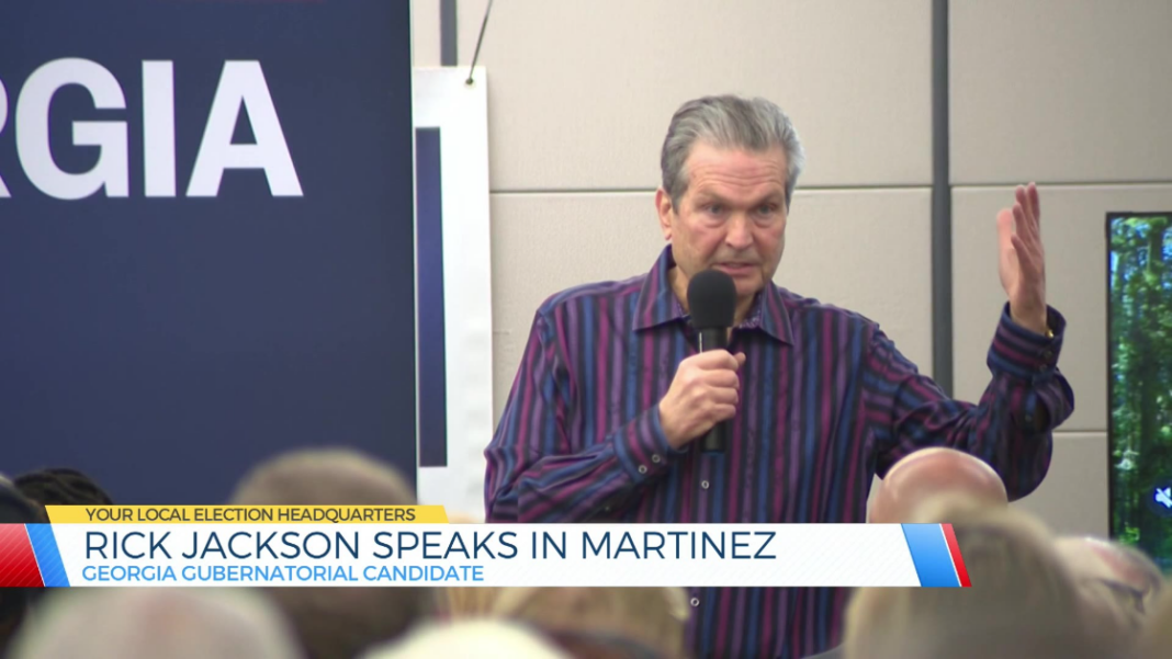 Georgia candidate for governor Rick Jackson speaks in Martinez