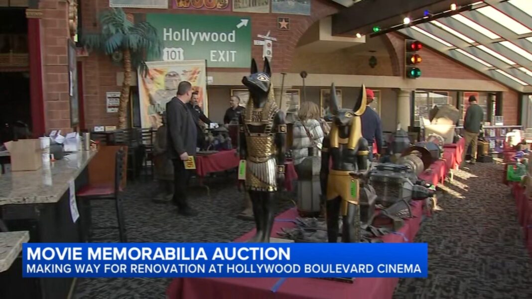 Hollywood Boulevard Cinema in Woodridge, Illinois auctions movie memorabilia to make way for renovation